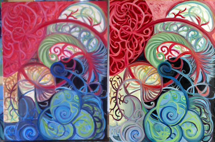 untitled with spirals by .carolinecblaker. - before and after